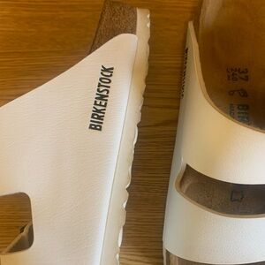 Birkenstock White Sandals with Buckles